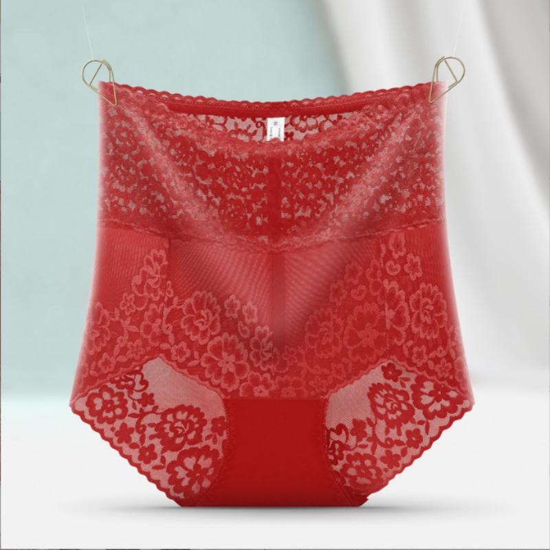 Lace Panties Seamless Women Slimming Underwear Knickers Briefs Seamless High Waist Transparent  Sexy Leggings
