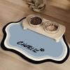 1pcsPet Feeding Mat - Quick-drying, Absorbent Cat and Dog Bowl Anti-slip Mat with Nordic Style Design