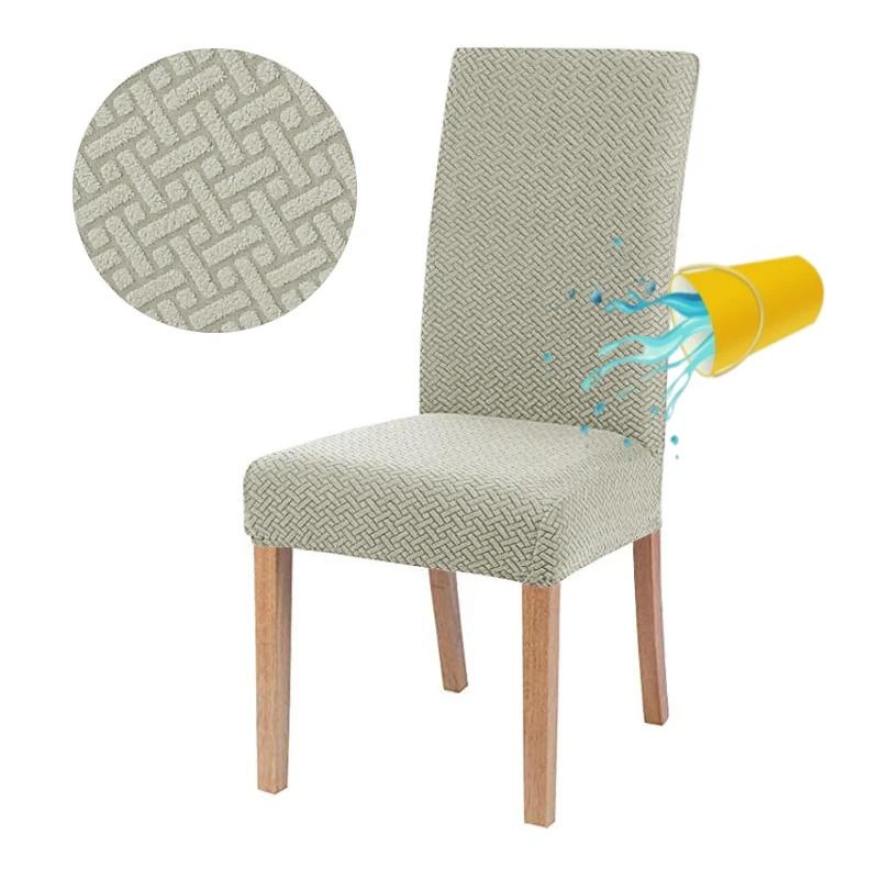 Elastic Dining Room Chair Cover Water-resistant Stretch Thick Jacquard Kitchen Chair Cover for Dining Room Chairs Slipcovers
