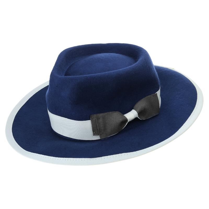 Классическая федора Ковбойская шляпа для путешествий Шляпа с широкими полями Западная ковбойская шляпа для мальчика мужчины взрослых Ковбойская шляпа синий
