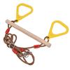 Heavy Duty Trapeze Wooden Stick Children Swing Bar Ring High Strength Trapeze Bar for Garden Courtyard
