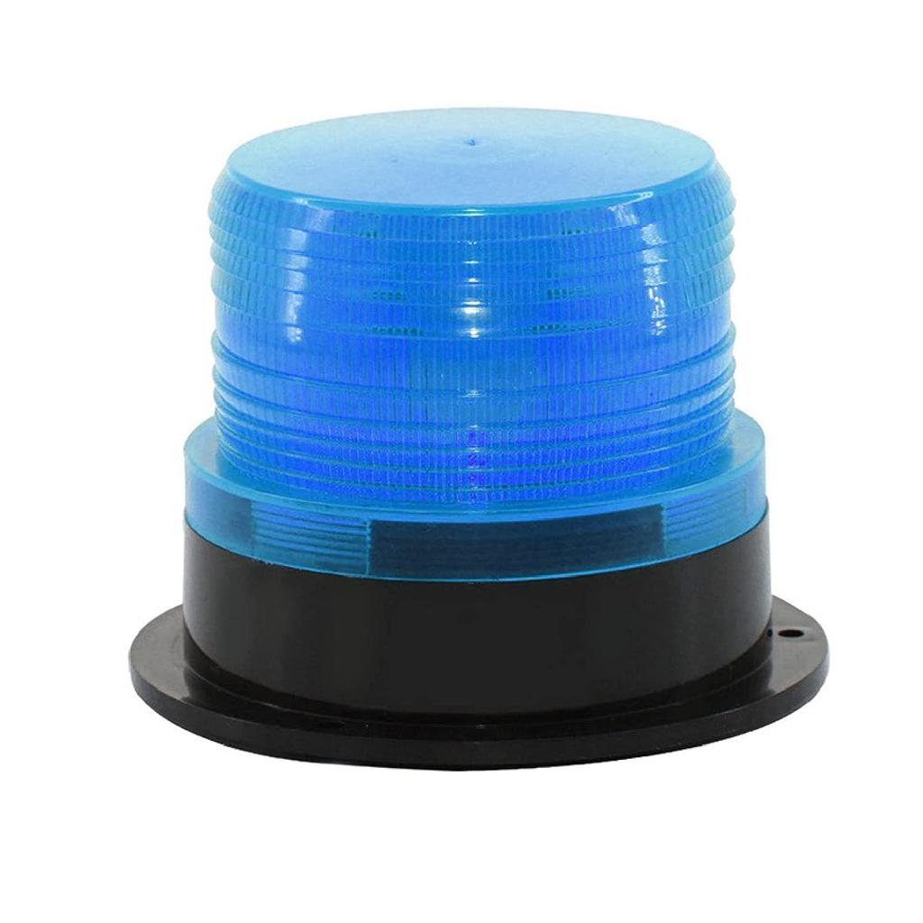 Warning Rotating Flash Strobe LED Saki&Masa High-Brightness, Lightweight, Light, Beacon, 12/24V Compatible, (Blue)
