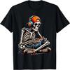 T-shirt d'Halloween squelette gamer pour garçons, enfants, ados et femmes