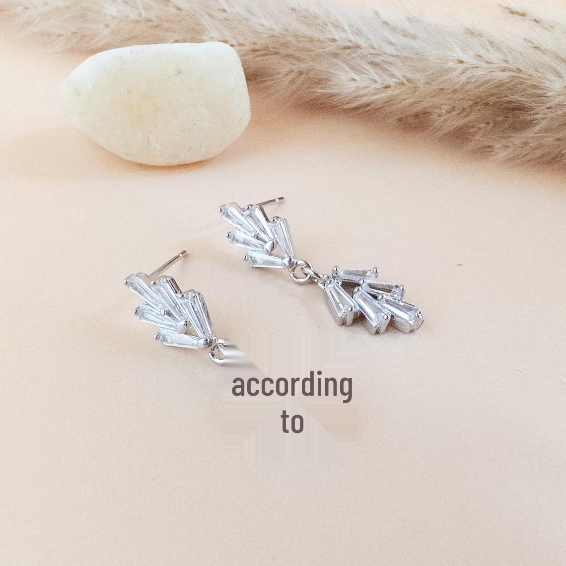 Sterling Silver Tassel Fairy Earrings - Elegant Skirt Design for Women 925 Silver