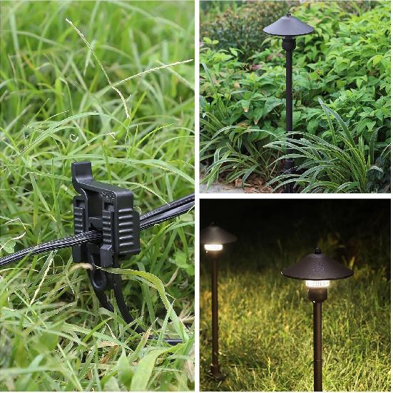 EDISHINE 10-Pack Low Voltage Wire Connector, Landscape Lighting Cable Connectors Waterproof for Landscape Lighting/Pathway Light/Spotlight,