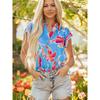 American Shiying Flower V-neck Short Sleeve T-shirt Women 2025 Summer New Thin Loose Frill Pullover