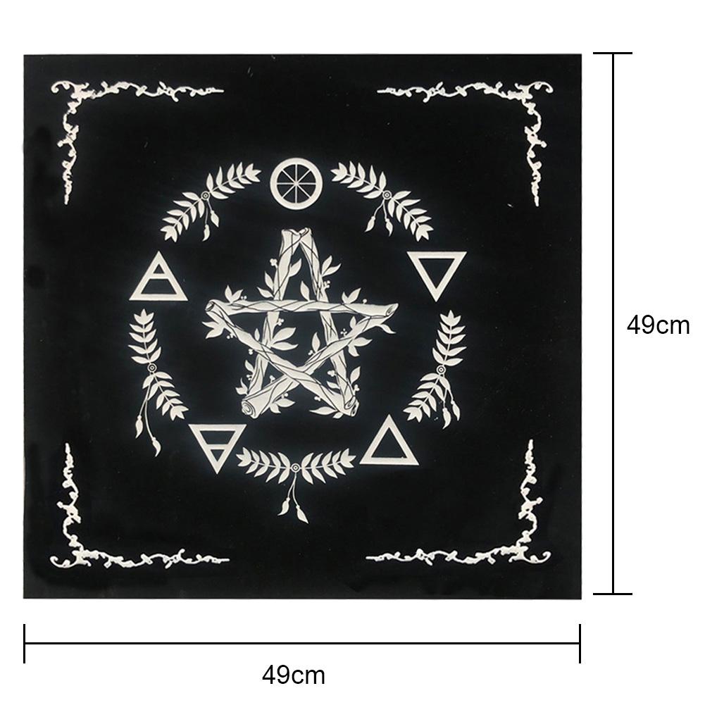 Tarots Tablecloth Astrology Oracles Board Game Mat 49x49cm Rune Divinations Table Cover Celestical Home Decoration