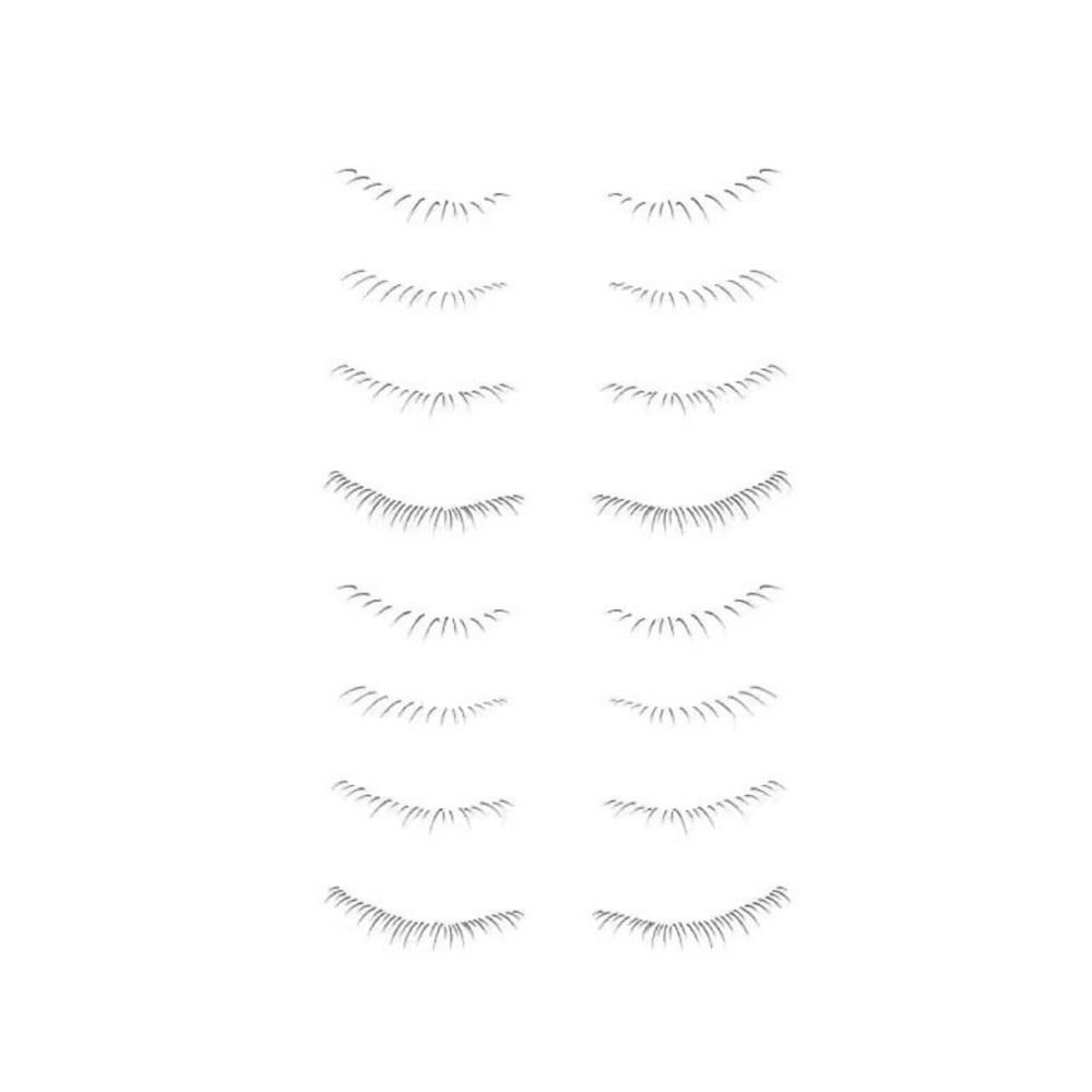 BLOWFISHFUGU eyelash tattoo patch face sticker tattoo patch women's tattoo sticker under eyelash tattoo sticker 8 pairs set, 01+02 4p, 1 set