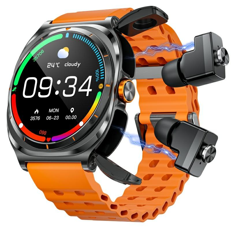 

Наушники GT98 Часы 7 Ultra Смарт-часы 2 в 1 Беспроводная гарнитура BT Звонки Наушники Воспроизведение музыки Спортивные Фитнес Смарт-часы