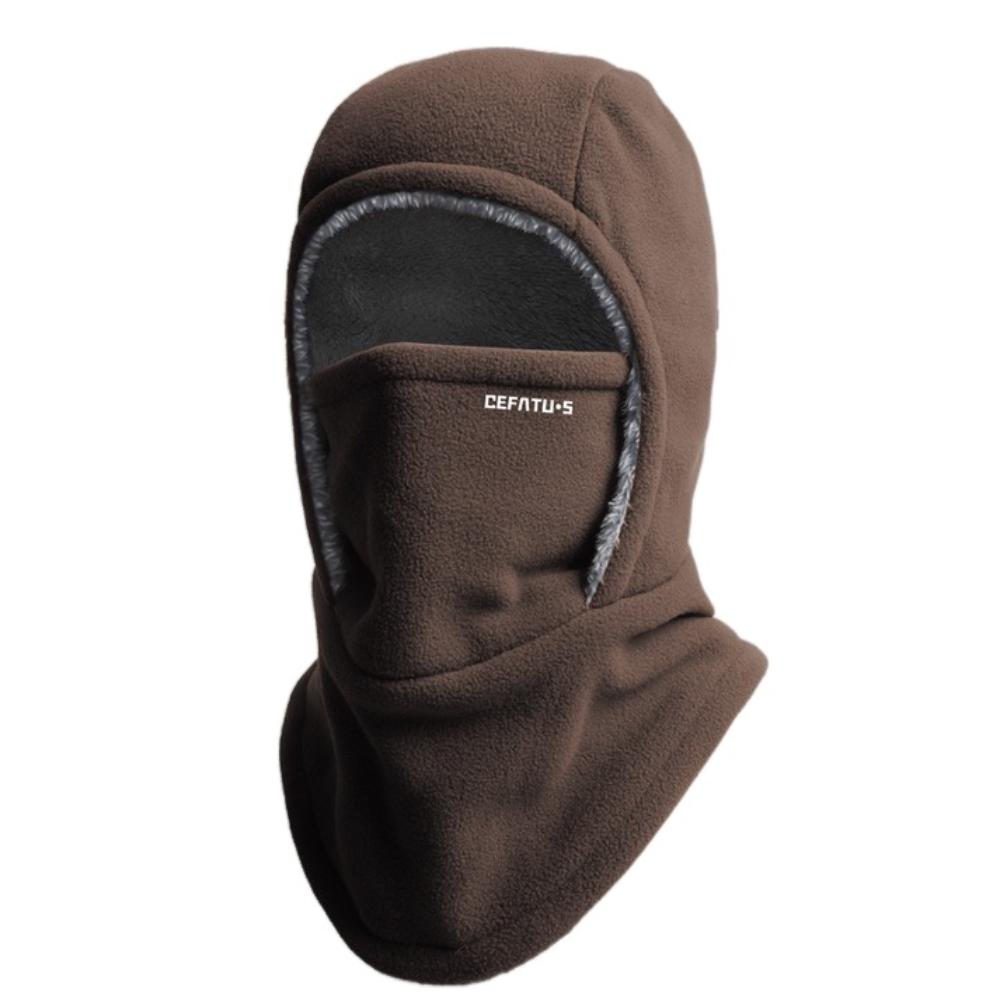 Men's and Women's Autumn and Winter Balaclava Cycling Cap Cold-proof Windproof Warm Hood and Hat Thicken Thermal Ski Windproof Cap