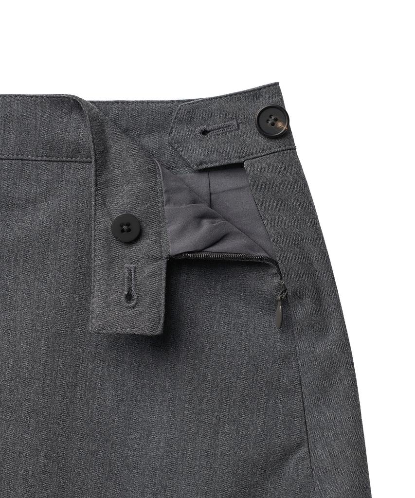 Musinsa Standard Woman Women'S Half Pleated Mini Skirt [Medium Grey]