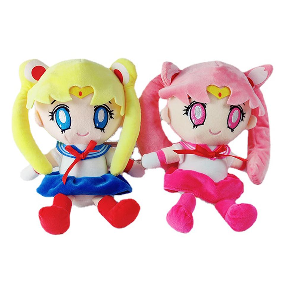 25CM Kawaii Sailor Moon Plush Toy Moon Cat Moon Hare Cute Girl Heart Filled Anime Doll Gift Home Bedroom Decoration