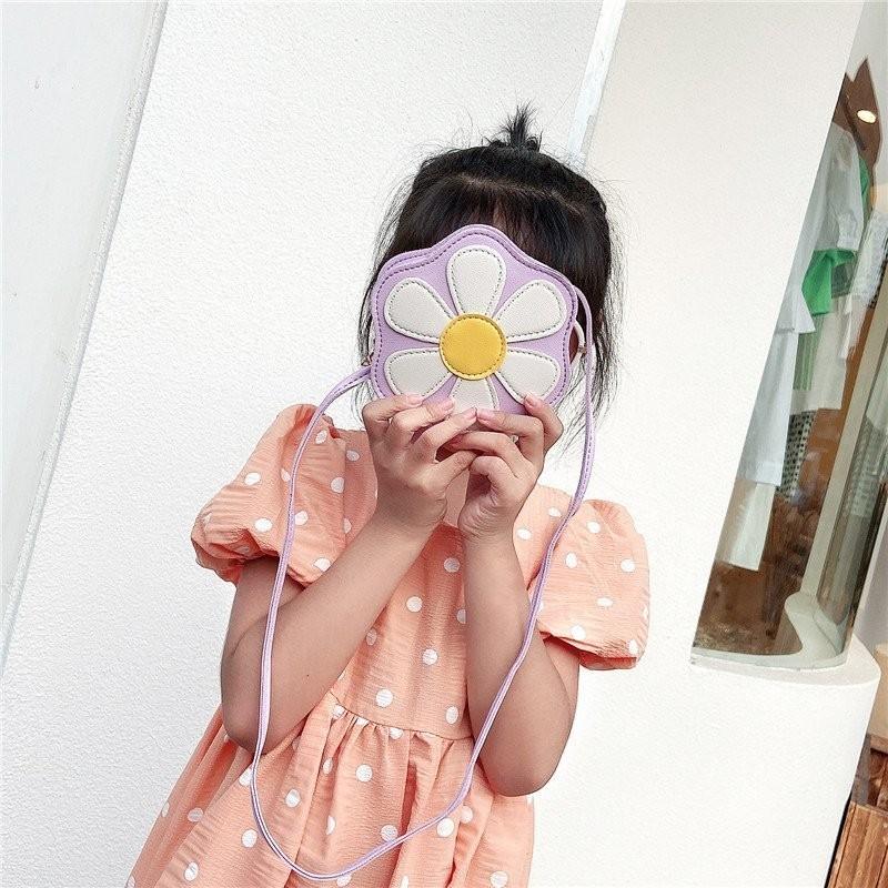 Fashionable Kids Flower Crossbody Bag Cute Girls Shoulder Bag Mini Coin Purse