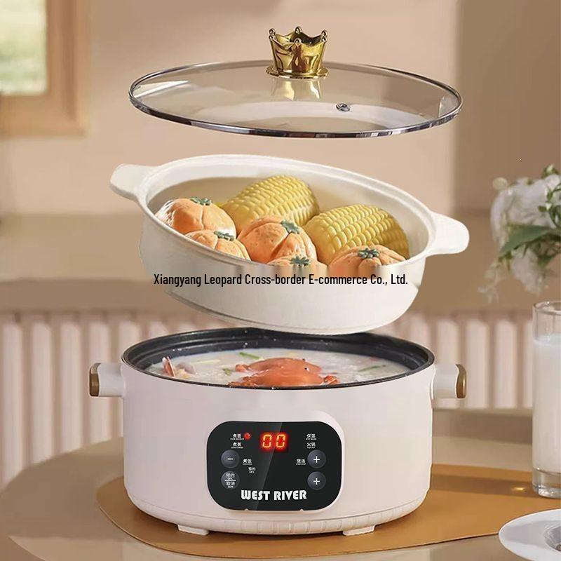 Cuisinière Électrique Multifonctionnelle Allemande: Wok Automatique, Cuiseur à Riz, Fondue Électrique & Cuiseur Vapeur avec Paramètres Intelligents et Fonction Maintien au Chaud