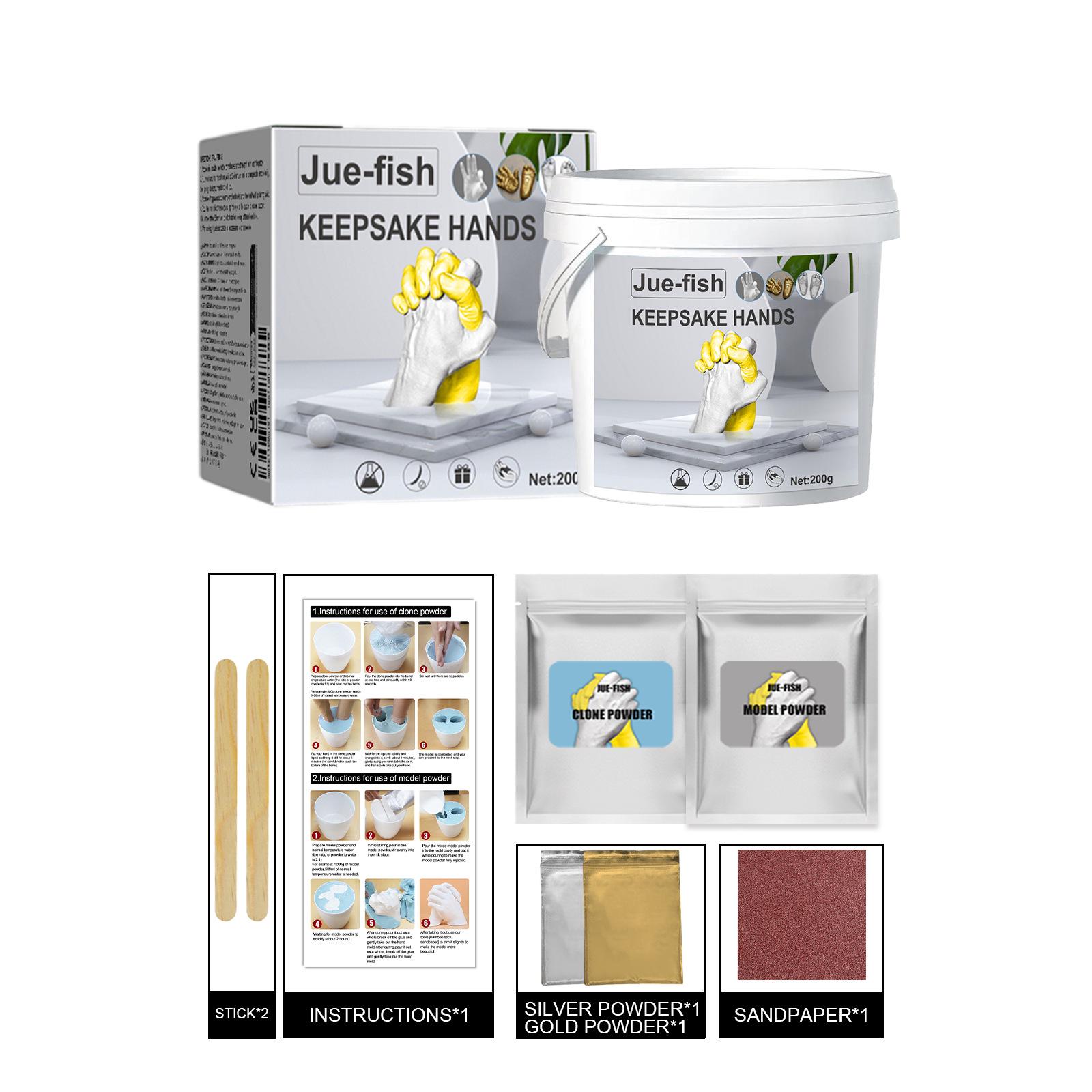 Jue-Fish 3D Hand Mold Kit: DIY Keepsake for Children s Day, Mother s Day, Valentine s, Anniversary