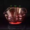 Illuminated Ice Buckets Transparent Beverage Tub with Glowing LED Champagne Container Beverages Chiller for Parties
