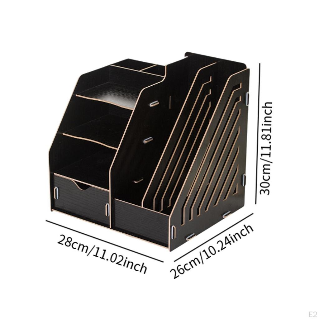 Organizer na biurko Stojak na dokumenty Artykuły biurowe Drewniany schowek do sypialni