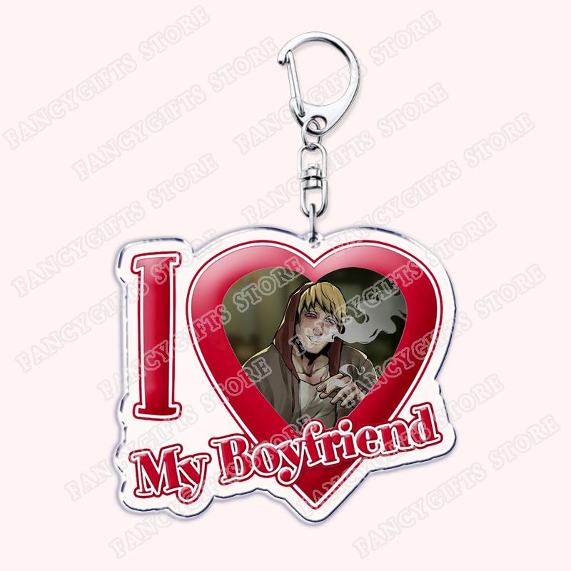 Portachiavi Carino I Love My Boyfriend Chibi per Accessori Law Pet Strade Lawrence Ren Hana Owo Portachiavi Gioielli Amici Fan Regali