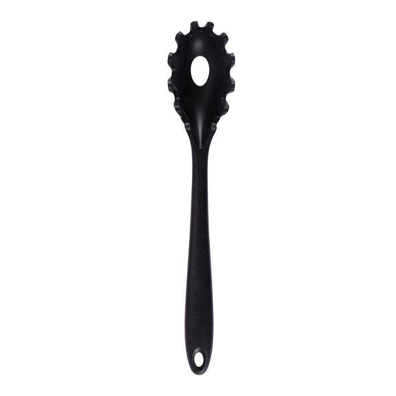 Silicone Kitchenware Set: Non-stick Spatula, Salad Spoon, Slotted Spoon, Rice Spoon, Flour Scoop, Strainer