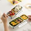 Outdoor Stainless Steel Lunch Box Camping Hiking Travel Portable Food Container Stainless Steel Color