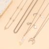 Layered Chain with Moon and Stars Pendant Necklace for Women Trendy Charms Chain Accessories on Neck Fashion Jewelry Female Gift