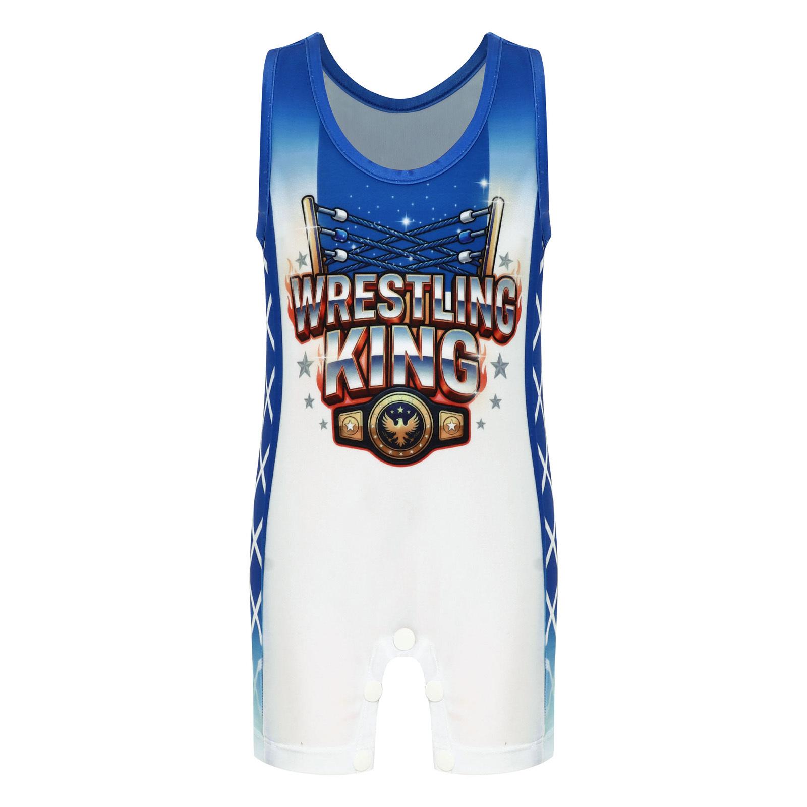 Baby Boys Printed Wrestling Singlet Sleeveless
