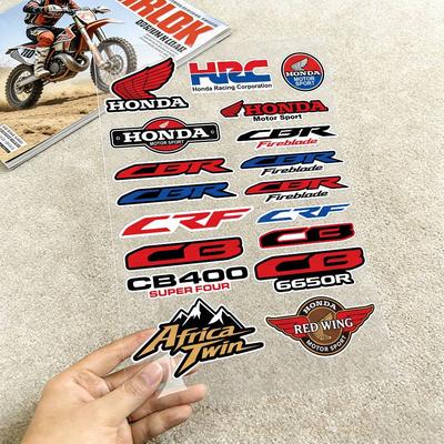 AAAJO1 FOR MUGEN TYPE R VTEC Waterproof Reflective Motorbike Stickers Easy Peel Removable Decals for Motorcycle Car
