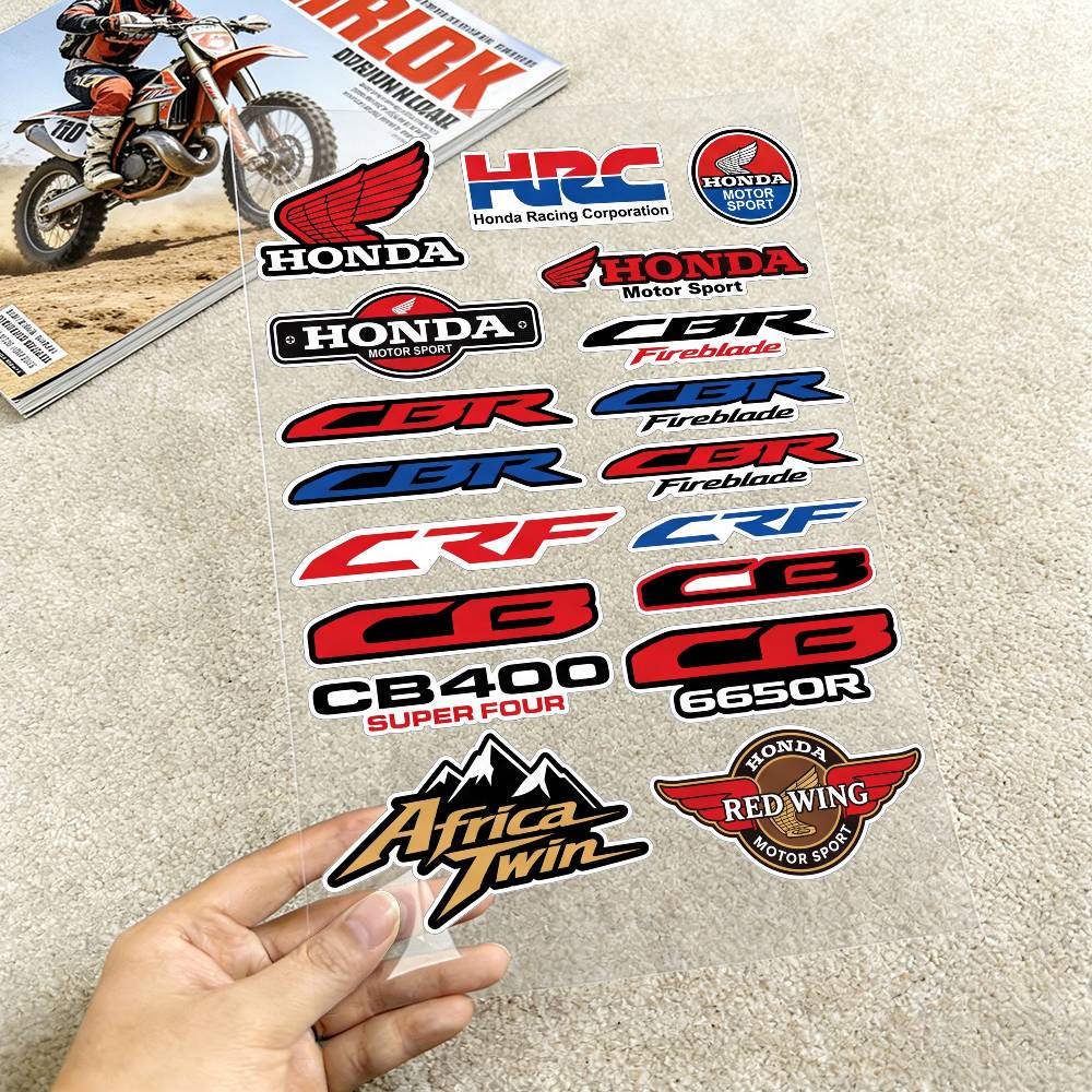FOR HONDA MUGEN TYPE R VTEC Waterproof Reflective Motorbike Stickers Easy Peel Removable Decals for Motorcycle Car
