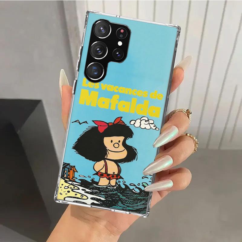 Mafalda Cartoon Phone Case for Samsung Galaxy S26 S24 S23 Ultra S25 Edge S22 S21 Plus S20 FE + Soft Print Shell Funda Galaxy S24