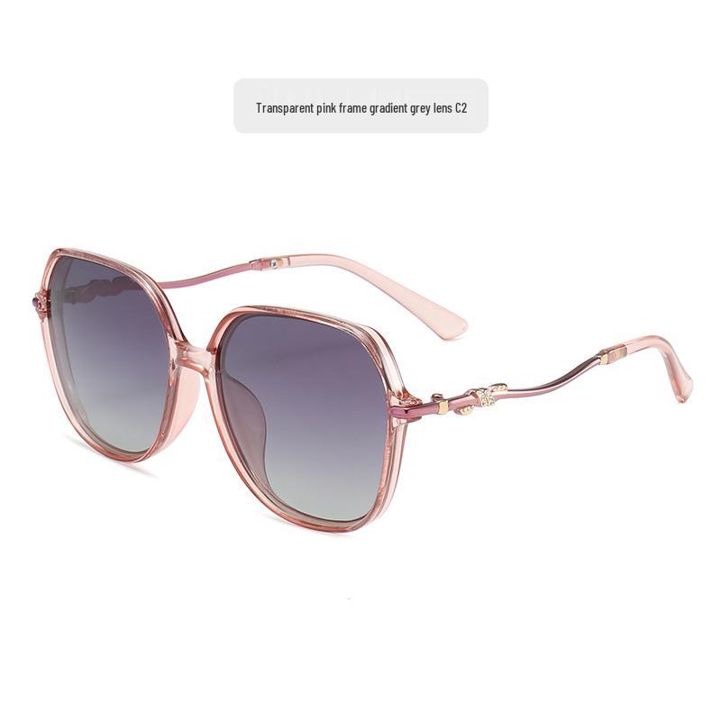 Elegant High-End Polarized Metal Frame Granny Glasses Sunglasses