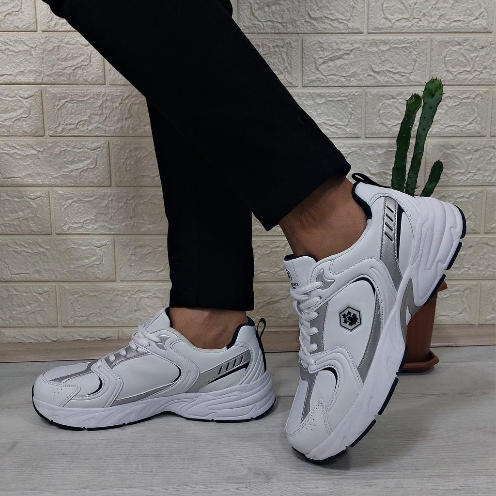 Lumberjack Pol Pu White Memor Foam Comfortable Sole Men's Sports Shoes