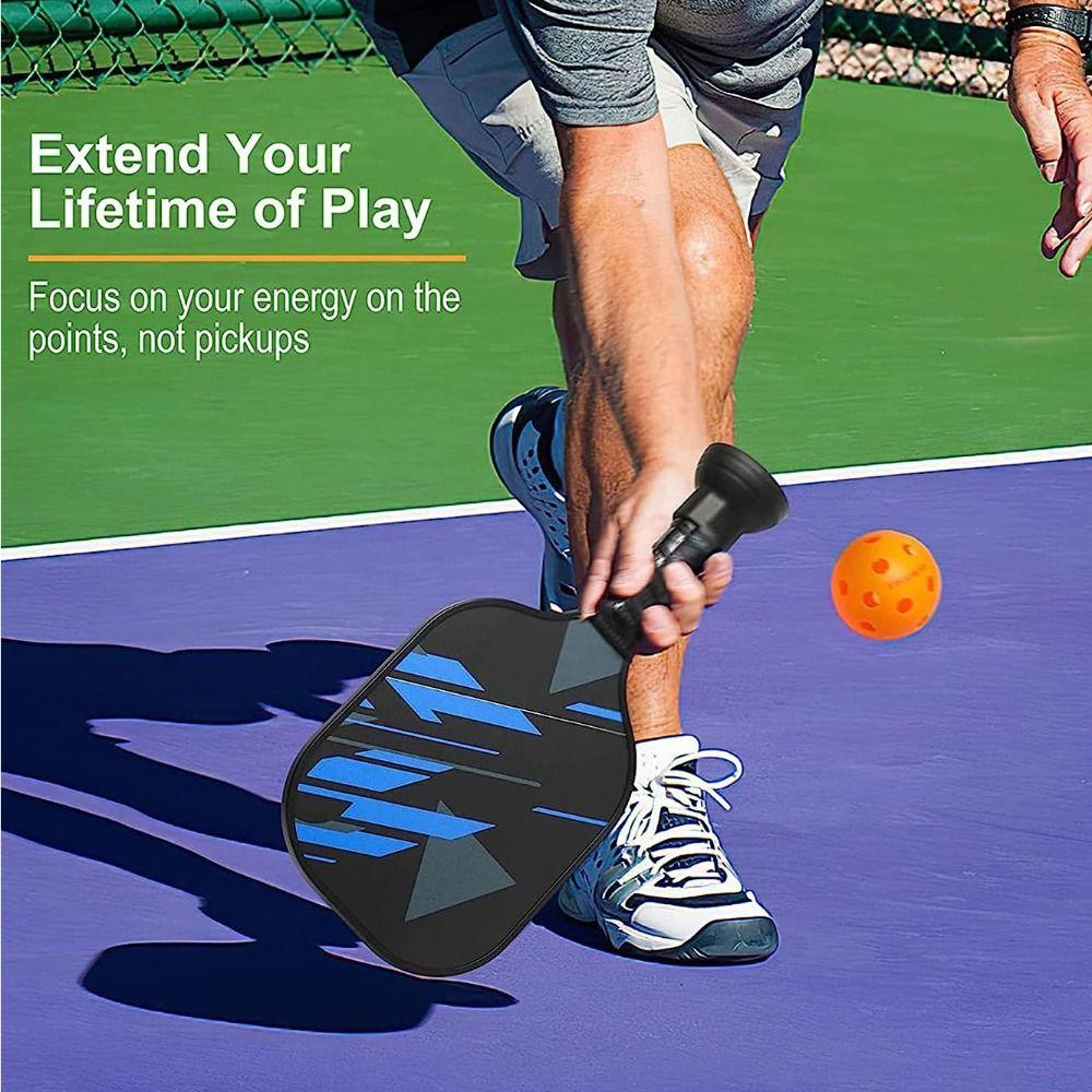 Easy Attaches Pickleball Balls Retriever Picker Silicone Ball Picker  Fits All Standard Pickleball