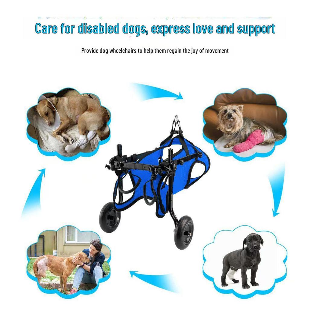 Perro Bulldog Francés Perro Peluche Silla de Ruedas Carrito de Rehabilitación