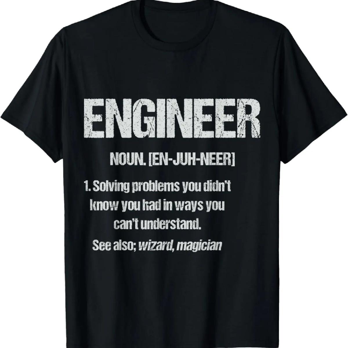 

Смешная футболка для студента-инженера, определение инженера как существительного, для ботаников XXXXXL чёрный