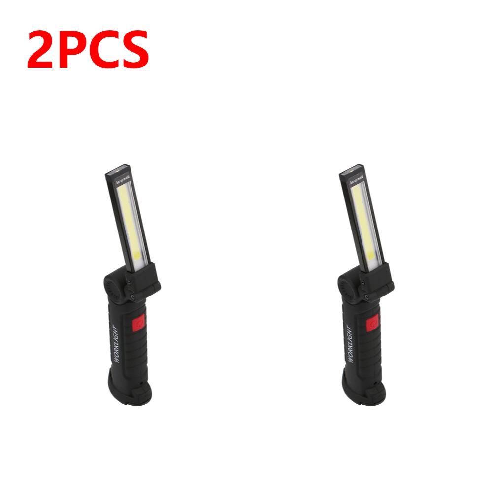 1-5PCS COB LED Folding Flashlight Portable Magnetic Work Light Lantern USB Rechargeable Emergency Repair Camping Torch Lamp