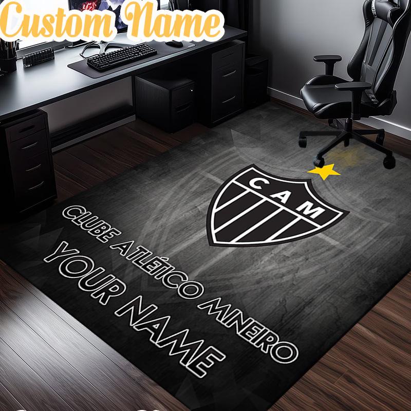 Custom Name Atletico Mineiro Rug, Office Rug, Chair Rug, Carpet for Living Rooms, Doormat Game Rug Home Decor Christmas Gifts