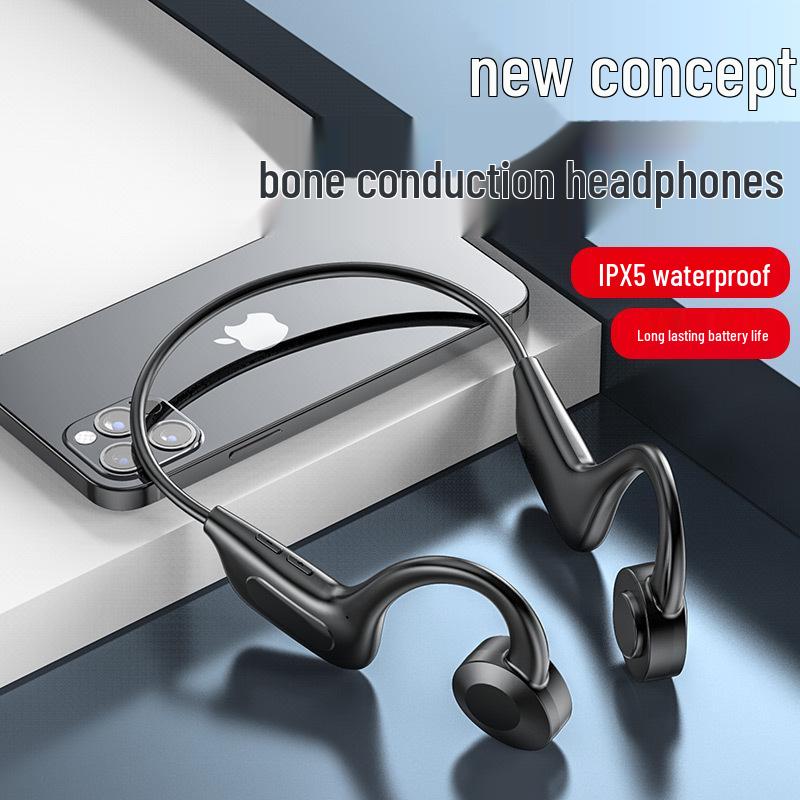 Bone Conduction Bluetooth 5.0 Sport Headphones with Card Slot & Digital Display