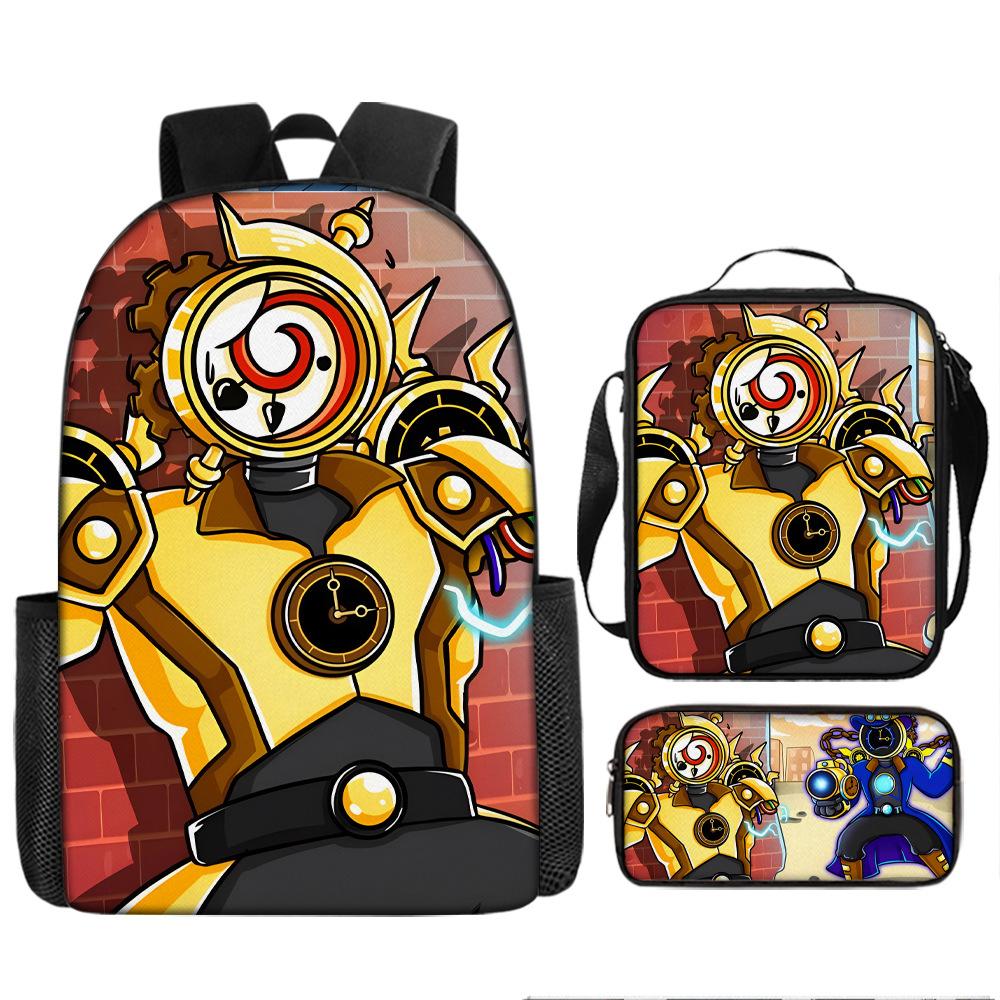 Toilet Man Spoof Schoolbag New Pupil Backpack Satchel Pencil Case