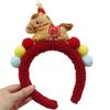 Red Zodiac Horse Headband - Cute Cartoon Accessory for Women and Children (Autumn/Winter Collection)