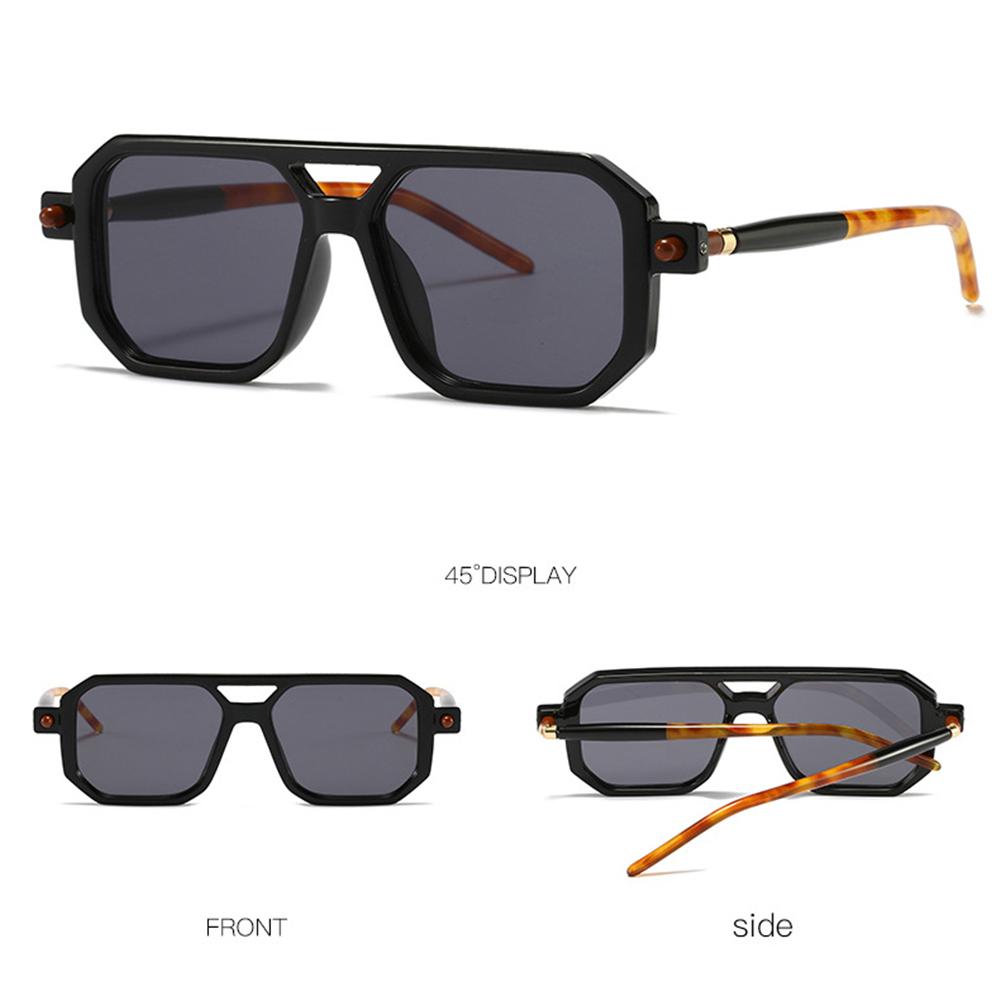 Fashion Leopard Eyewear UV 400 Men's Shades Double Bridge Sun Glasses Women's Sunglasses