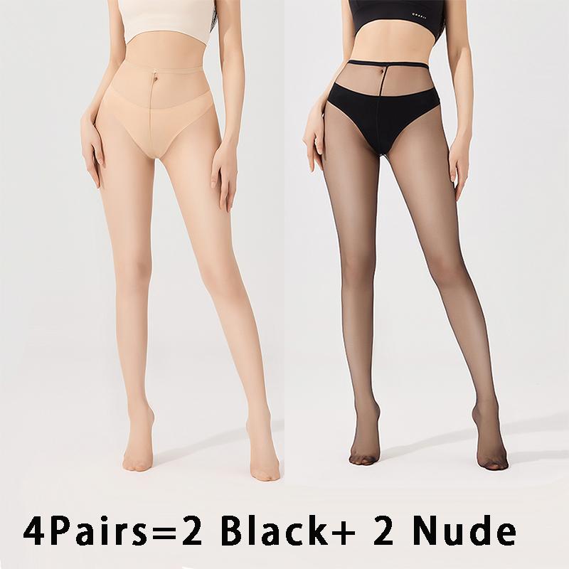 Sexy 0D Black Sheer Tights Ultra-Thin Silk Nylon Stockings Anti-Hook Seamless Skin Control Top Pantyhose For Women Summer