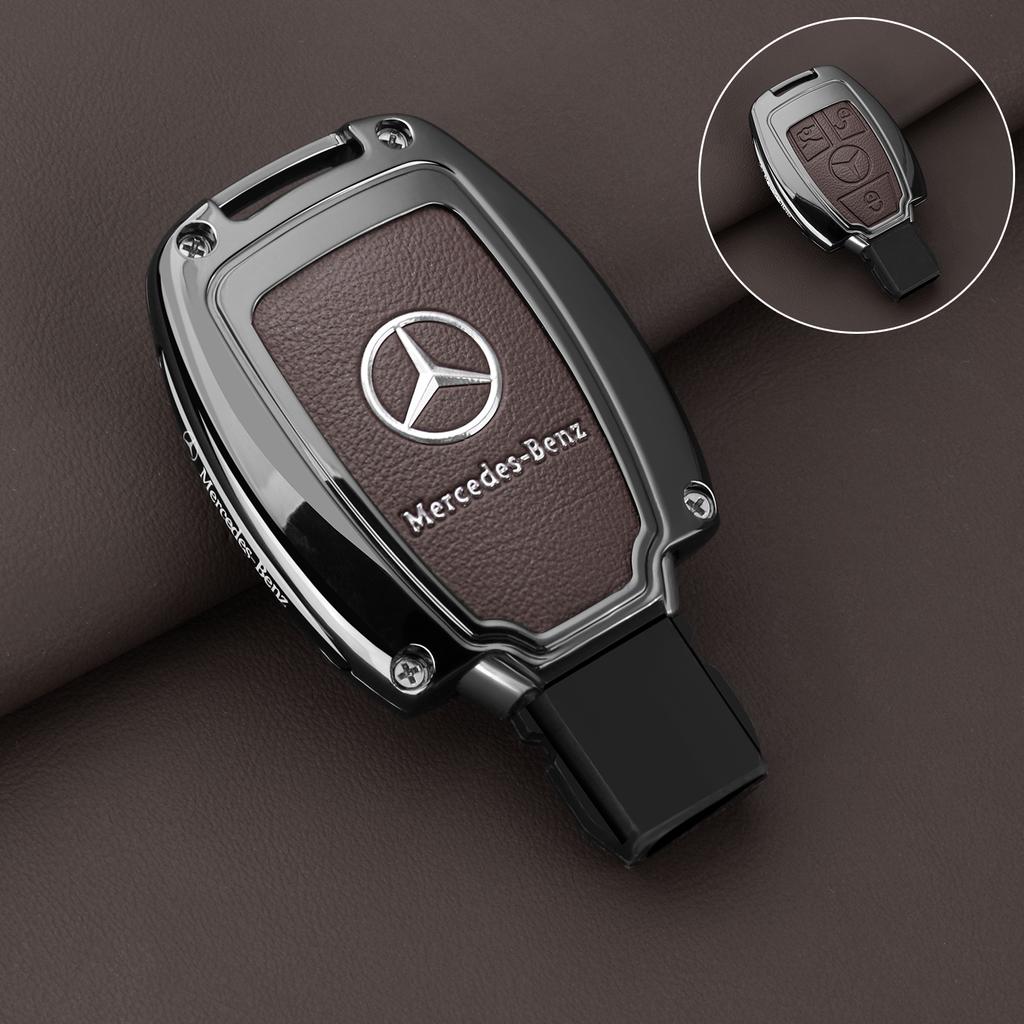 Car Zinc Alloy Key Case Bag Metal Key Shell For Mercedes-Benz A B C E G S V Class GLA GLC GLE GLK Vito Sprinter SL SLK Viano ML