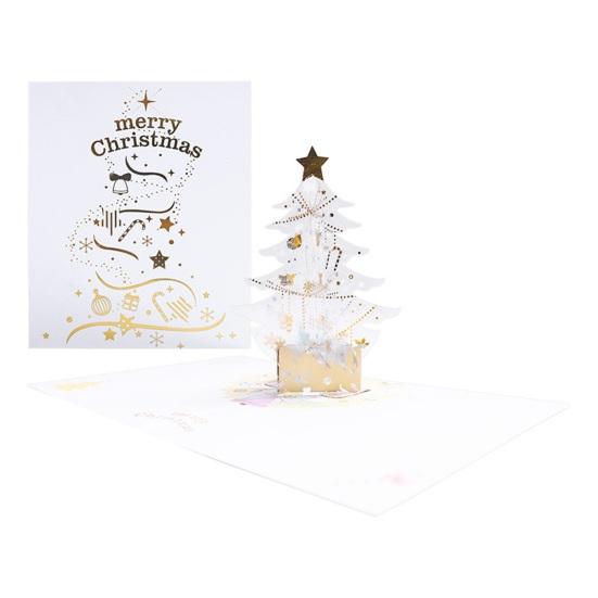 3D Pop Up Christmas Greeting Card Merry Christmas Gift Cards with Envelopes Santa Elk Snowman Holiday Cards for Christmas Parties Home Decor