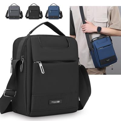 Versatile Men's Crossbody Sling  Quality Oxford Bag with Multiple Pockets Durable Oxford Messenger Pack with Adjustable Belt Strap
