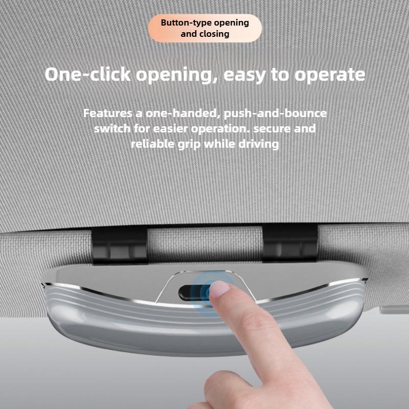 Car Visor Glasses Box For GR Corolla Yaris Aygo Prius RAV4 Crown CHR Camry Auris TRD Auto Sunglasses Storage Case