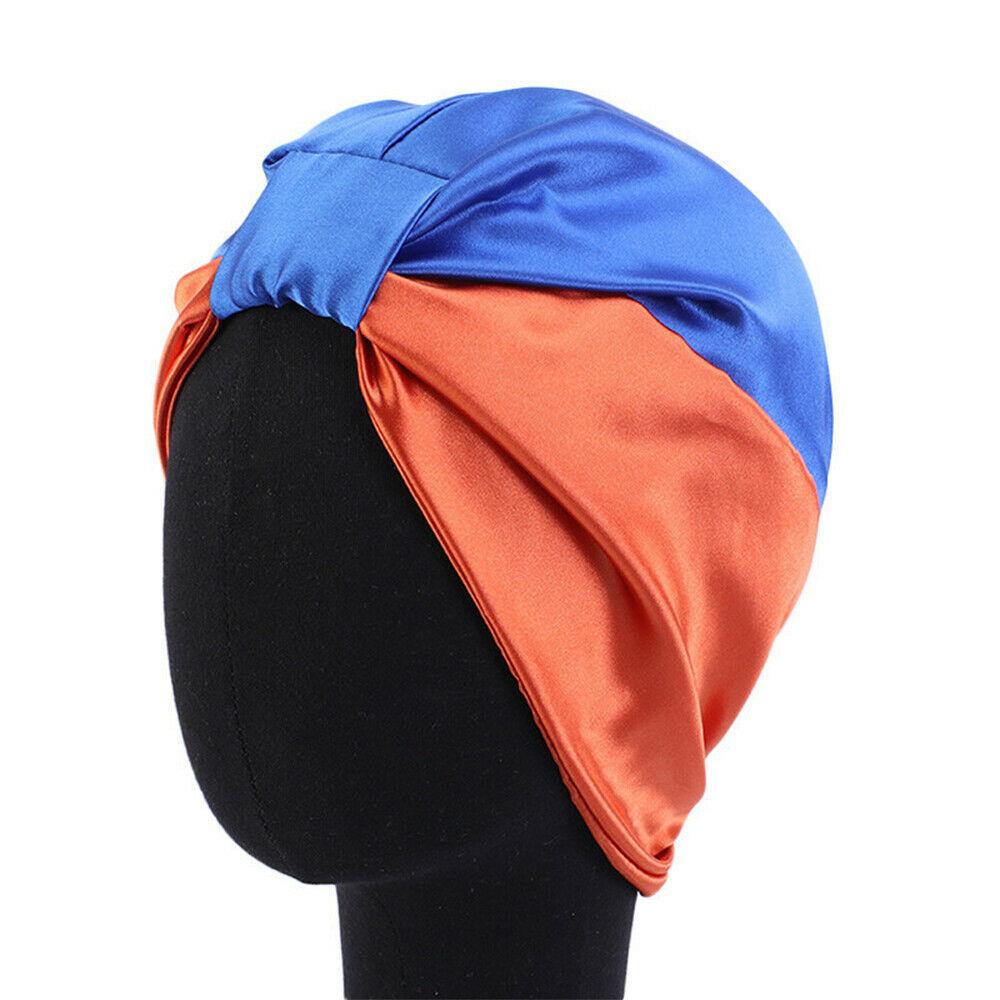 Fashion Silk Turban Bonnet For Women Satin Hat Stretch Headband Beanie Caps Scarf Bohemian Breathable Headwrap Hair Accessories