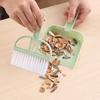 Plastic Mini Desktop Sweep Cleaning Brush Small Broom Dustpan Set Desktop Cleaning Set Nordic Green