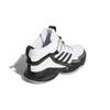 adidas Lockdown J Fabric Slip Resistant Abrasion Resistant Mid Top Children's Basketball Shoes White Black Unisex GZ3084