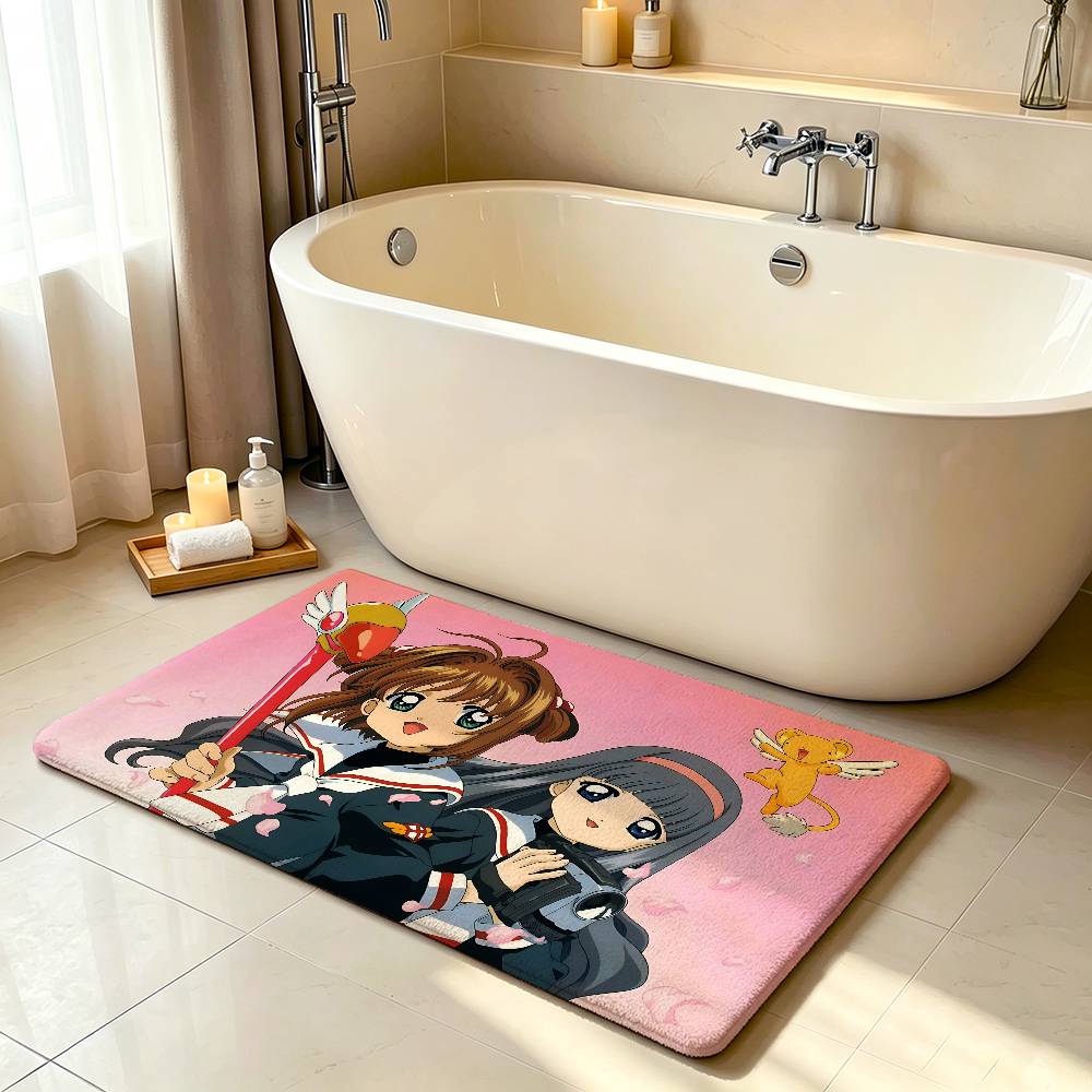 Anime-C-cardcaptor-Sakura-S Kawaii Carpet Bathroom Anti-slip Mat Door Mat Home Decoration Mat Entrance DoorMat Scratch-resistant