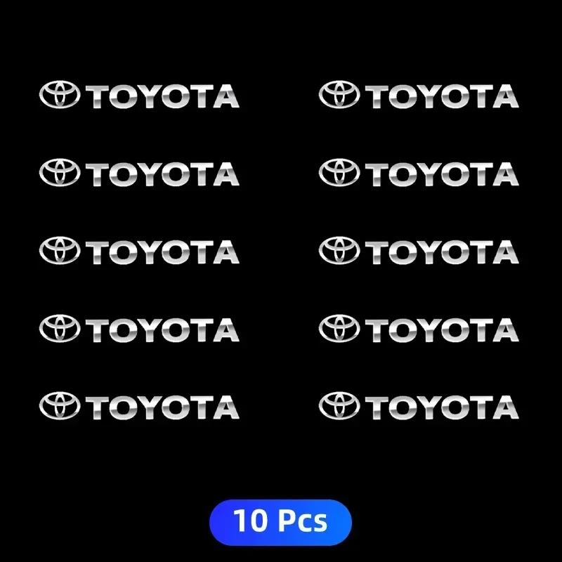 Emblème Métallique Décoration Auto Autocollants Essuie-Glace Autocollants Réflectifs pour Vitre de Voiture pour Toyota Corolla Camry RAV4 Yaris Vios Highlander Alphard
